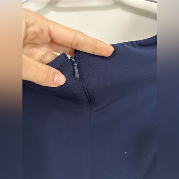 Tadashi Shoji Navy Blue Maxi Dress Open Leg - Picture 8 of 12